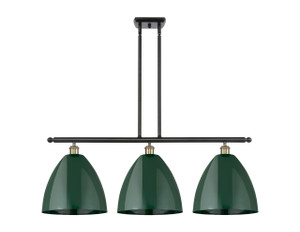 Plymouth - 3 Light - 39 inch - Black Antique Brass - Cord hung - Island Light (516-3I-BAB-MBD-12-GR)