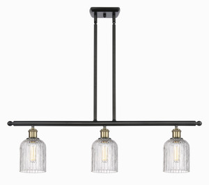 Bridal Veil - 3 Light - 36 inch - Black Antique Brass - Cord hung - Island Light (516-3I-BAB-G559-5CL)