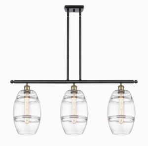 Vaz - 3 Light - 36 inch - Black Antique Brass - Cord hung - Island Light (516-3I-BAB-G557-8CL)
