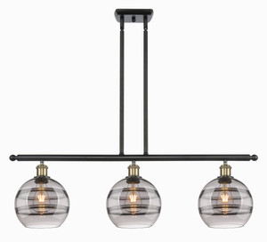 Rochester - 3 Light - 36 inch - Black Antique Brass - Cord hung - Island Light (516-3I-BAB-G556-8SM)