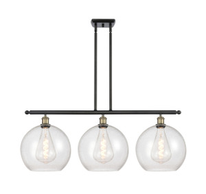 Athens - 3 Light - 38 inch - Black Antique Brass - Stem Hung - Island Light (516-3I-BAB-G124-12)