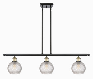 Athens - 3 Light - 36 inch - Black Antique Brass - Cord hung - Island Light (516-3I-BAB-G122C-6CL)