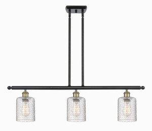 Cobbleskill - 3 Light - 36 inch - Black Antique Brass - Cord hung - Island Light (516-3I-BAB-G112C-5CL)