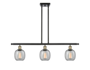 Belfast - 3 Light - 36 inch - Black Antique Brass - Cord hung - Island Light (516-3I-BAB-G104-LED)