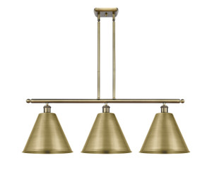Berkshire - 3 Light - 39 inch - Antique Brass - Cord hung - Island Light (516-3I-AB-MBC-12-AB)