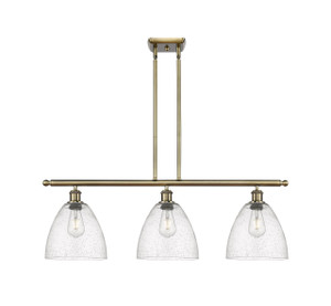 Bristol - 3 Light - 36 inch - Antique Brass - Cord hung - Island Light (516-3I-AB-GBD-94-LED)