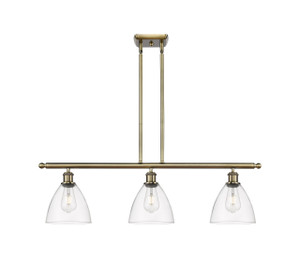 Bristol - 3 Light - 36 inch - Antique Brass - Cord hung - Island Light (516-3I-AB-GBD-752)