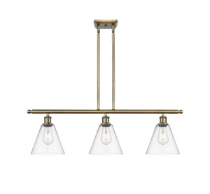 Berkshire - 3 Light - 36 inch - Antique Brass - Cord hung - Island Light (516-3I-AB-GBC-82-LED)