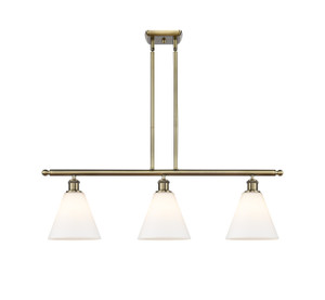 Berkshire - 3 Light - 36 inch - Antique Brass - Cord hung - Island Light (516-3I-AB-GBC-81-LED)