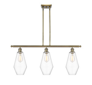Cindyrella - 3 Light - 36 inch - Antique Brass - Cord hung - Island Light (516-3I-AB-G652-7)