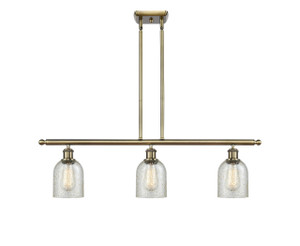 Caledonia - 3 Light - 36 inch - Antique Brass - Cord hung - Island Light (516-3I-AB-G259)
