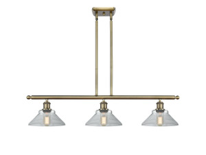 Orwell - 3 Light - 36 inch - Antique Brass - Cord hung - Island Light (516-3I-AB-G132)