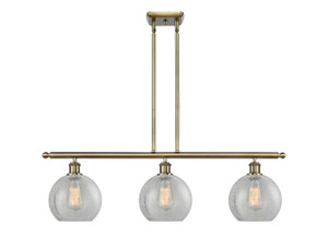 Athens - 3 Light - 36 inch - Antique Brass - Cord hung - Island Light (516-3I-AB-G125)