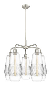 Windham - 5 Light - 25 inch - Satin Nickel - Chandelier (516-5CR-SN-G682-7)