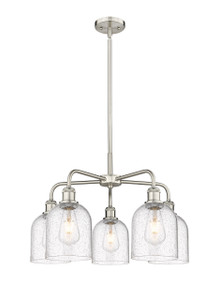 Bella - 5 Light - 24 inch - Satin Nickel - Chandelier (516-5CR-SN-G558-6SDY)