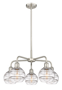 Rochester - 5 Light - 24 inch - Satin Nickel - Chandelier (516-5CR-SN-G556-6CL)