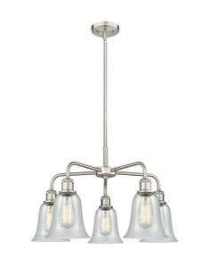 Hanover - 5 Light - 24 inch - Satin Nickel - Chandelier (516-5CR-SN-G2812)