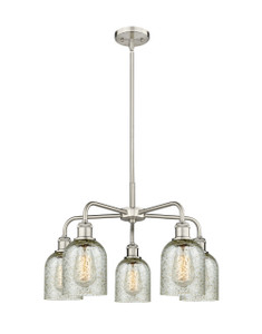 Caledonia - 5 Light - 23 inch - Satin Nickel - Chandelier (516-5CR-SN-G259)