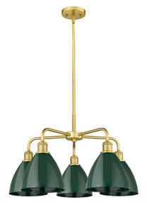 Plymouth - 5 Light - 26 inch - Satin Gold - Chandelier (516-5CR-SG-MBD-75-GR)