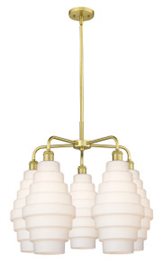 Cascade - 5 Light - 26 inch - Satin Gold - Chandelier (516-5CR-SG-G671-8)