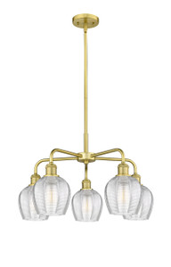 Norfolk - 5 Light - 24 inch - Satin Gold - Chandelier (516-5CR-SG-G462-6)