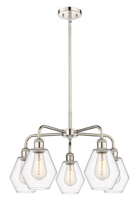 Cindyrella - 5 Light - 24 inch - Polished Nickel - Chandelier (516-5CR-PN-G652-6)