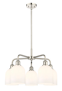 Bella - 5 Light - 24 inch - Polished Nickel - Chandelier (516-5CR-PN-G558-6GWH)