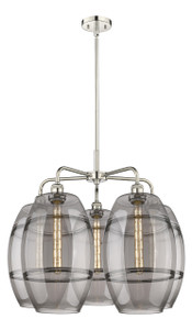 Vaz - 5 Light - 28 inch - Polished Nickel - Chandelier (516-5CR-PN-G557-10SM)