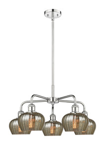 Fenton - 5 Light - 25 inch - Polished Chrome - Chandelier (516-5CR-PC-G96)