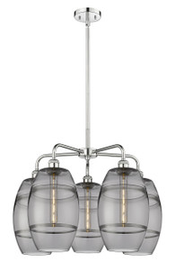 Vaz - 5 Light - 26 inch - Polished Chrome - Chandelier (516-5CR-PC-G557-8SM)