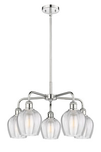 Norfolk - 5 Light - 24 inch - Polished Chrome - Chandelier (516-5CR-PC-G462-6)
