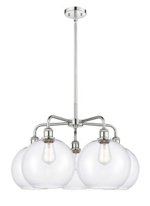Athens - 5 Light - 28 inch - Polished Chrome - Chandelier (516-5CR-PC-G122-10)