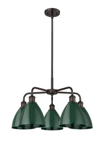 Plymouth - 5 Light - 26 inch - Oil Rubbed Bronze - Chandelier (516-5CR-OB-MBD-75-GR)