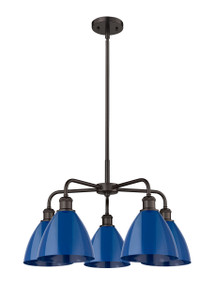 Plymouth - 5 Light - 26 inch - Oil Rubbed Bronze - Chandelier (516-5CR-OB-MBD-75-BL)