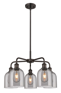 Bella - 5 Light - 24 inch - Oil Rubbed Bronze - Chandelier (516-5CR-OB-G558-6SM)