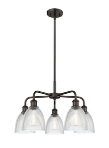 Castile - 5 Light - 24 inch - Oil Rubbed Bronze - Chandelier (516-5CR-OB-G382)