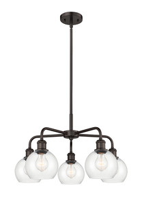 Athens - 5 Light - 24 inch - Oil Rubbed Bronze - Chandelier (516-5CR-OB-G122-6)