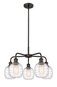 Belfast - 5 Light - 24 inch - Oil Rubbed Bronze - Chandelier (516-5CR-OB-G1013)