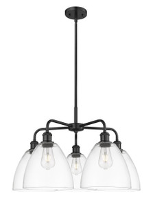 Bristol - 5 Light - 27 inch - Matte Black - Chandelier (516-5CR-BK-GBD-92)
