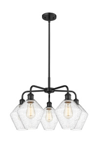 Cindyrella - 5 Light - 26 inch - Matte Black - Chandelier (516-5CR-BK-G654-8)
