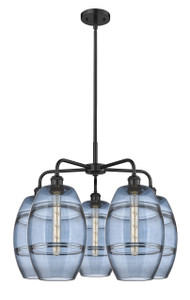 Vaz - 5 Light - 26 inch - Matte Black - Chandelier (516-5CR-BK-G557-8BL) Vaz - 5 Light - 26 inch - Matte Black - Chandelier (516-5CR-BK-G557-8BL)