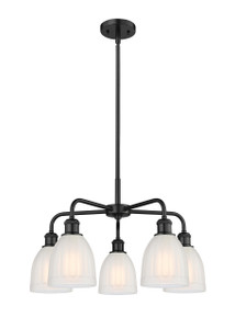 Brookfield - 5 Light - 24 inch - Matte Black - Chandelier (516-5CR-BK-G441)