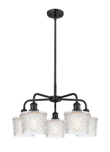 Niagara - 5 Light - 25 inch - Matte Black - Chandelier (516-5CR-BK-G402)