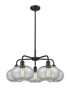Gorham - 5 Light - 28 inch - Matte Black - Chandelier (516-5CR-BK-G247)
