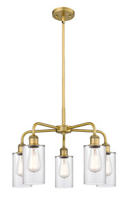 Clymer - 5 Light - 22 inch - Brushed Brass - Chandelier (516-5CR-BB-G802)
