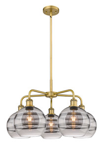 Rochester - 5 Light - 26 inch - Brushed Brass - Chandelier (516-5CR-BB-G556-8SM)