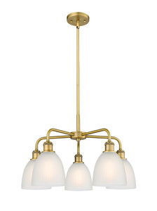 Castile - 5 Light - 24 inch - Brushed Brass - Chandelier (516-5CR-BB-G381)