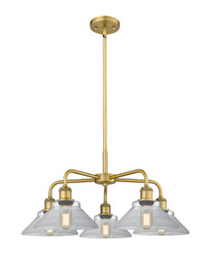 Orwell - 5 Light - 26 inch - Brushed Brass - Chandelier (516-5CR-BB-G132)