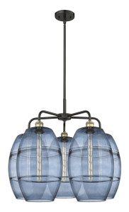 Vaz - 5 Light - 28 inch - Black Antique Brass - Chandelier (516-5CR-BAB-G557-10BL)