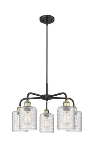 Cobbleskill - 5 Light - 23 inch - Black Antique Brass - Chandelier (516-5CR-BAB-G112C-5CL)
